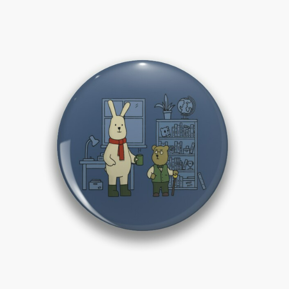 Are Rabbits Bears Pin Badges