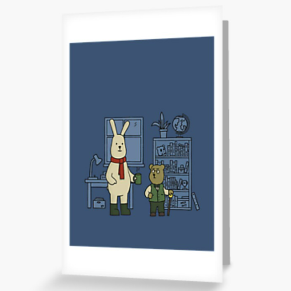 Are Rabbits Bears Greeting Cards
