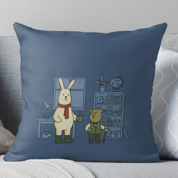 Are Rabbits Bears Throw Pillow