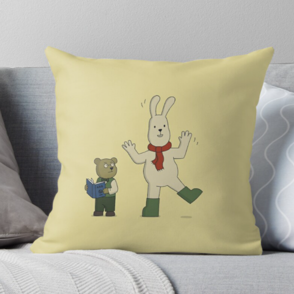 The Bear Dimension Throw Pillows